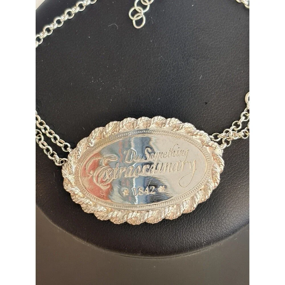 VTG RARE 925 Silver Emma Smith Do Something Extraordinary Bracelet 1842 Lds